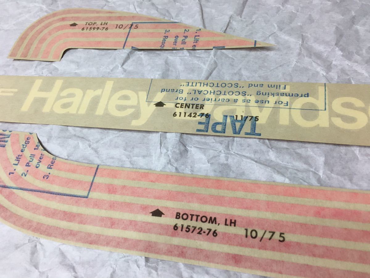 魅力の AMF 当時物□純正品 Harley-Davidson タンクデカール 1976 ...