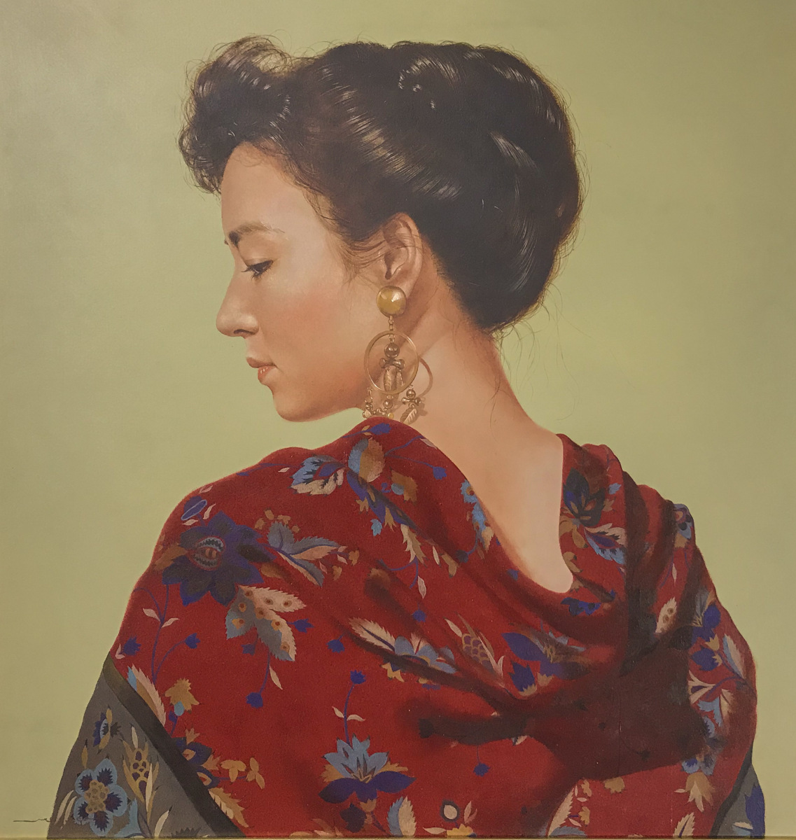 辻真砂(1951-)○リアリズム油彩8号『秋麗』○真砂美塾主宰○個展:三越