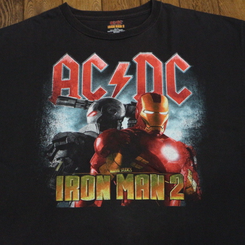 AC/DC MARVEL IRON MAN 2 Tシャツ XL サウンド 
