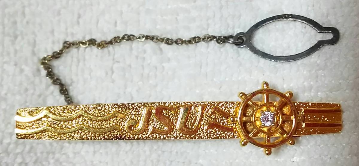K18 silver JSU 全日本海員組合功労賞 真珠のついたタイピン セット