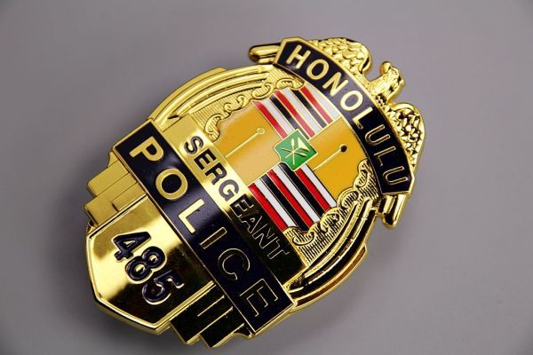新品】HPD ハワイ州 ホノルル市警察 Hawaii ホノルル市警察 GOLD