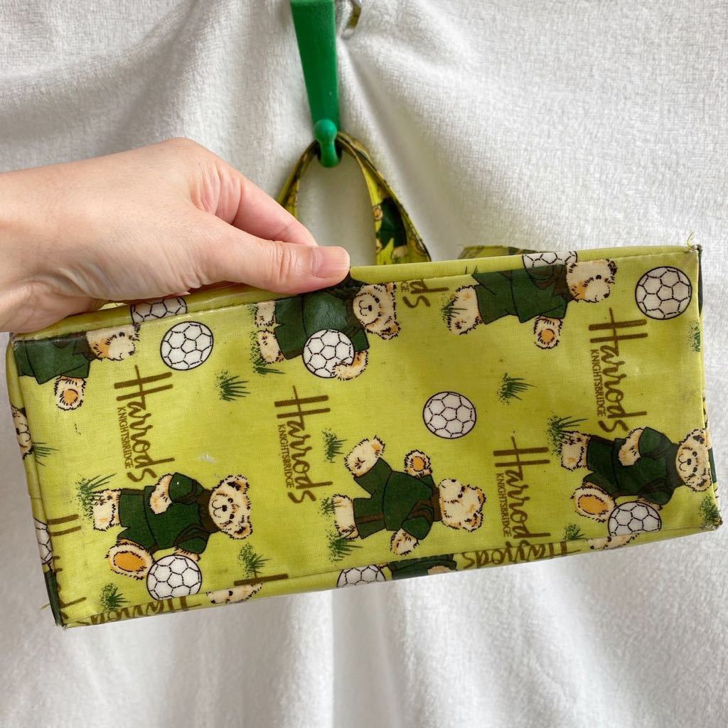Harrods ハロッズ トートバッグ エコバッグ くまさん 黄緑 の落札情報詳細 ヤフオク落札価格情報 オークフリー スマートフォン版