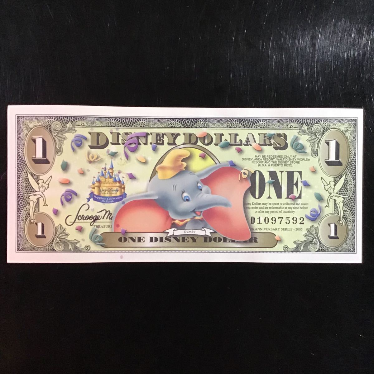 ディズニーダラー 5ドル札 （2005年版） $5 紙幣 グーフィー Disney