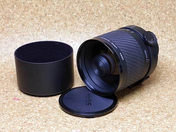 中古 シグマ SIGMA MIRROR-TELEPHOTO 600mm F8 MACRO フード付き