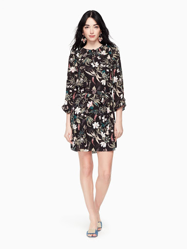 F ケイトスペード Kate Spade ボタニカル ラッフル ウエストリボン付き フレアスリーブ ワンピース S ブラック マルチ 18年 の落札情報詳細 ヤフオク落札価格情報 オークフリー スマートフォン版