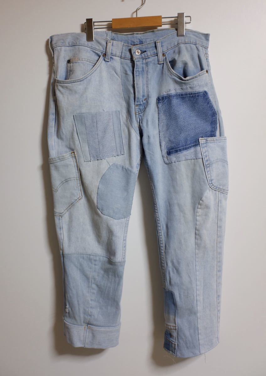 ビンテージ リーバイス リー パッチワーク デニムパンツ アーティザナル リメイク ハンドメイド 古着 Levi S Lee の落札情報詳細 ヤフオク落札価格情報 オークフリー スマートフォン版