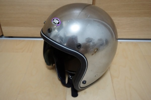 立花カスタムシルバー ジェットヘルメット 入手困難品♪立花(TACHIBANA)シルバー☆綺麗 サイズ【L 59-60cm未満