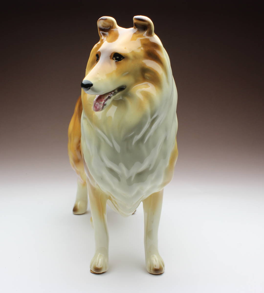 陶器製 犬置物 プードル アプリコット 新品 日本製 ハンドペイント 海外輸出向け 瀬戸物 セトノベルティ 茶色 四つ足立ち ショークリップ 限定special Price