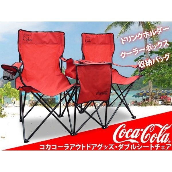 新品】アウトドアチェア 2人掛け コカ・コーラ Coca Cola ダブルシート