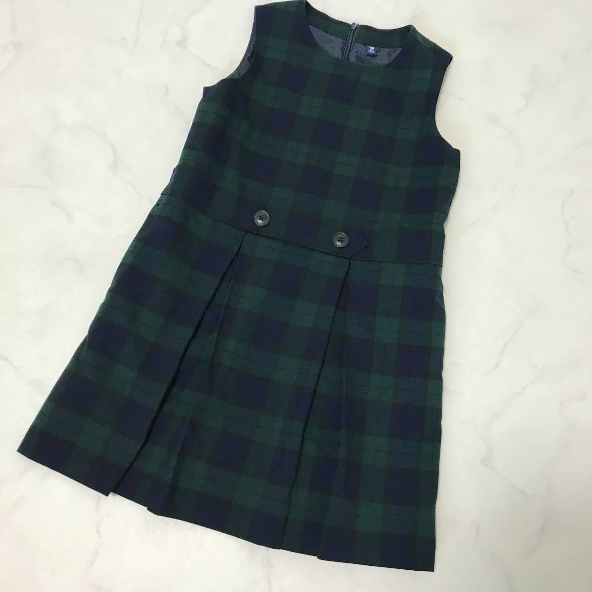 美品 ユニクロ Uniqlo 130cm ガールズ フォーマルワンピース チェック ネイビー グリーン 裏地付き 女の子 子供 の落札情報詳細 ヤフオク落札価格情報 オークフリー スマートフォン版