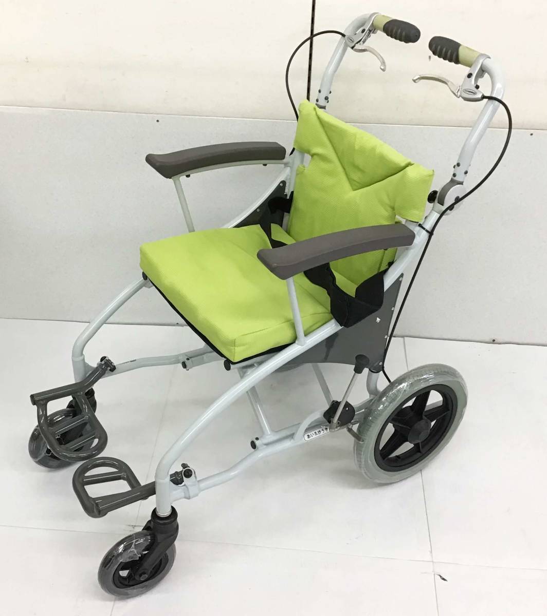美品】あい&ゆうき 歩行補助兼用車椅子12インチAY12-35