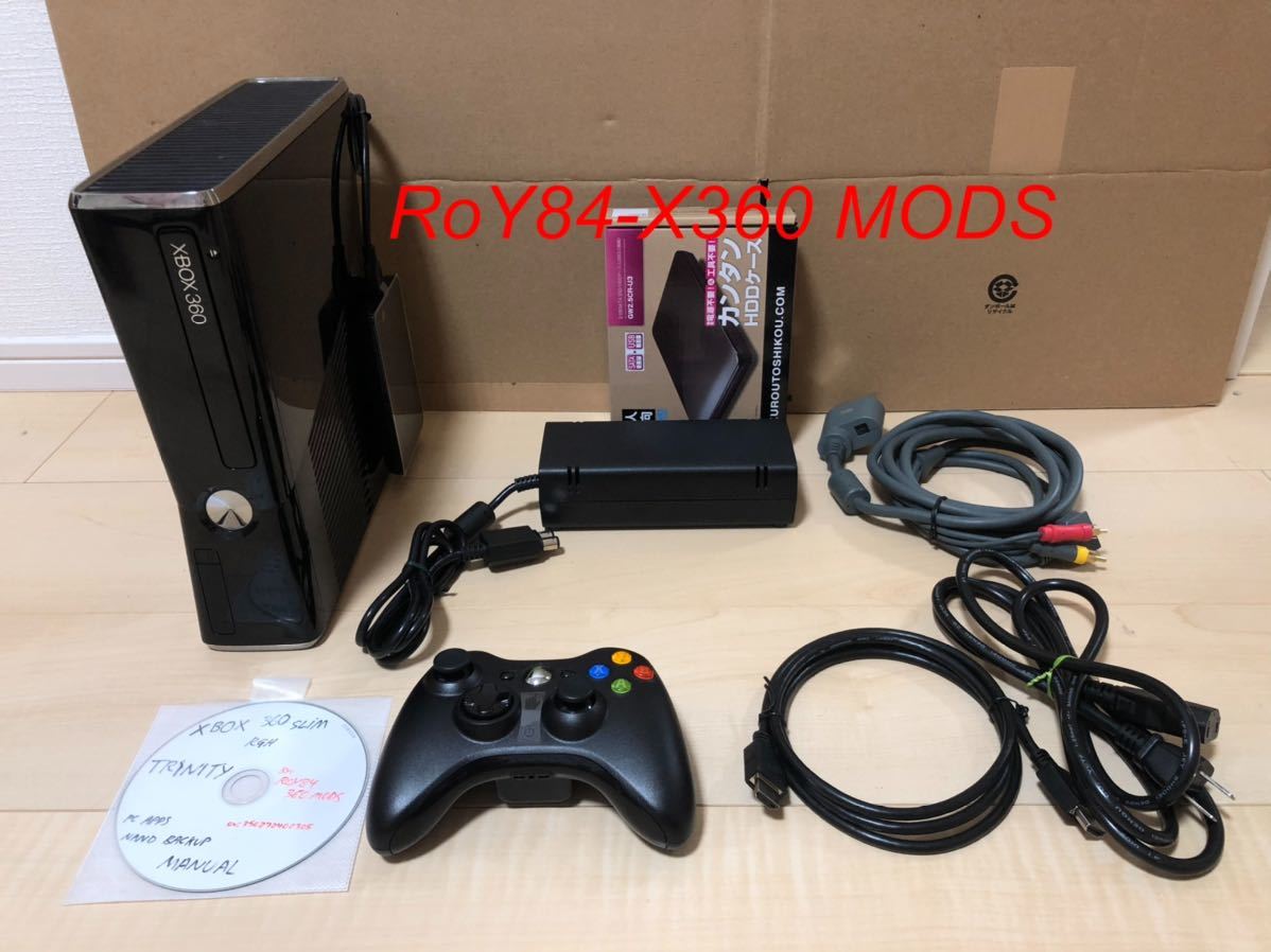 XBOX 360 SLIM PREMIUM LIQUID BLACK RGH [RGHJTAG] (TRINITY) 2TB + 320GB