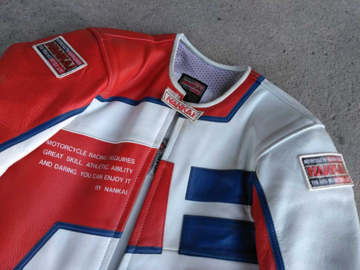ヴィンテージ 釣り合う 南海 ナンカイ レーシング ウェア ツナギ バイク 