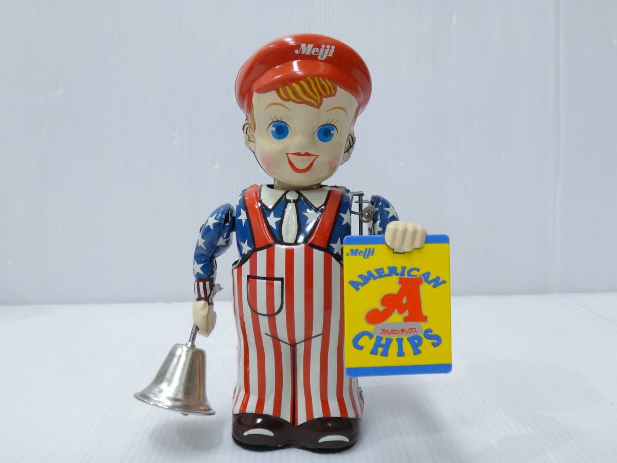 ブリキ人形　明治アメリカンチップス　NEWS-BOY ブリキ人形 明治アメリカンチップス NEWS-BOY 愛し