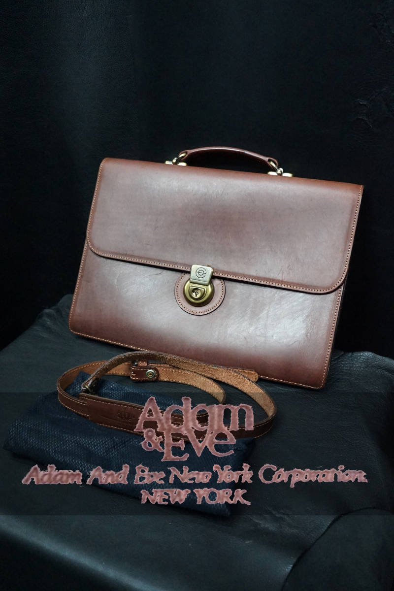 Adam&Eve NEW YORK レザー 2wayブリーフケース アダムアンドイブ 