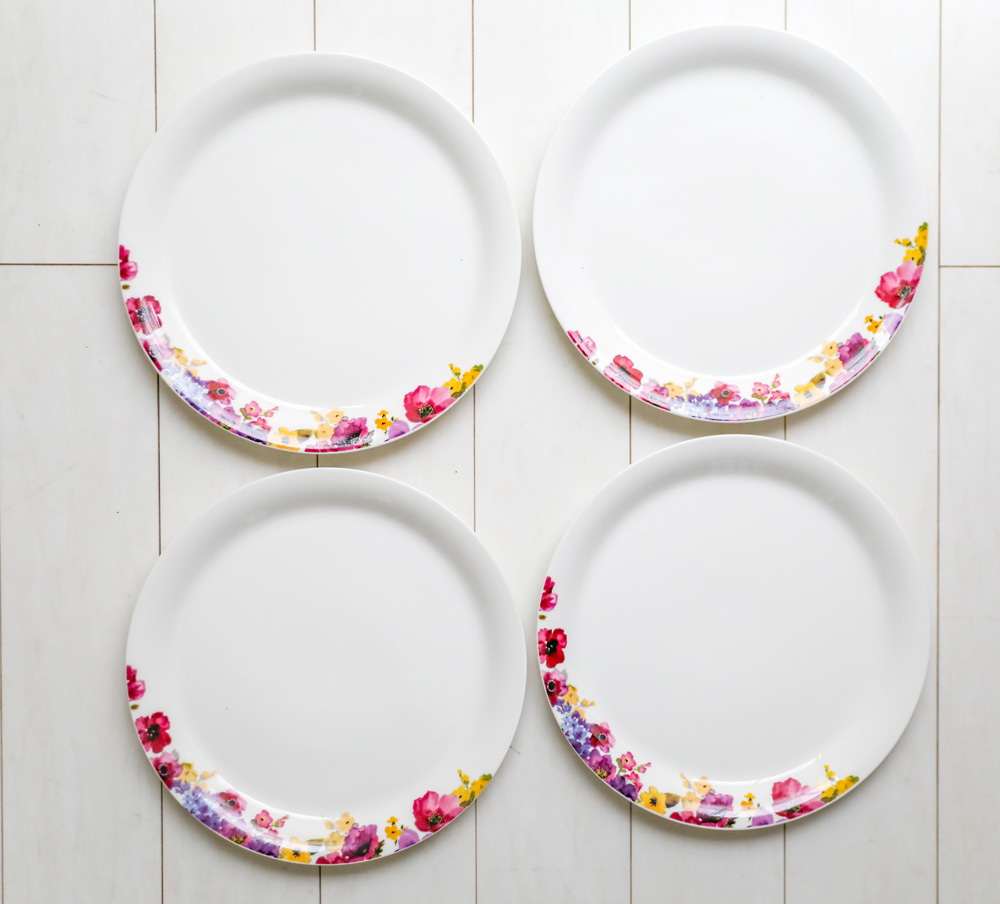 Francfranc プレート 皿 フランフラン フロナ Lサイズ 4枚セット 25cm 丸皿 花柄 ピンク 食器 洋食器 キッチン の落札情報詳細 ヤフオク落札価格情報 オークフリー スマートフォン版