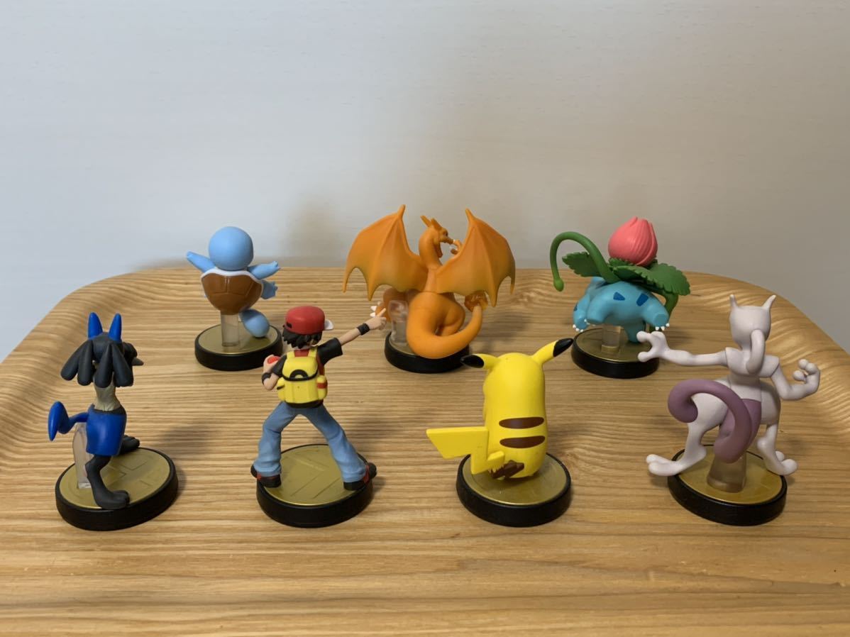 送料込み 中古 Amiibo アミーボ ポケモン7個セット ポケモントレーナー ミュウツー リザードン フシギソウ ゼニガメ ピカチュウ ルカリオ の落札情報詳細 ヤフオク落札価格情報 オークフリー スマートフォン版