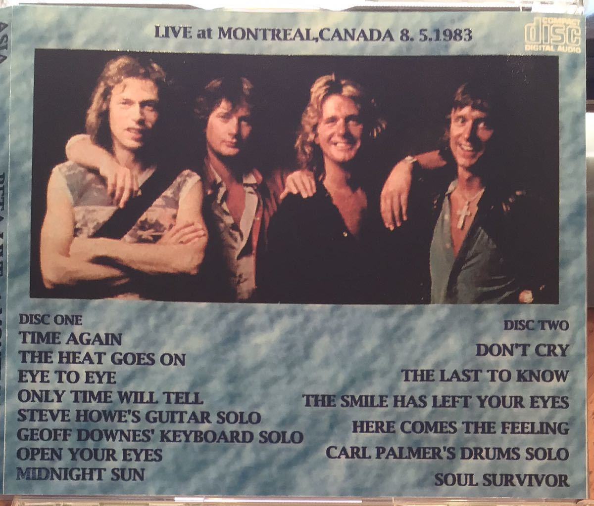 2cd エイジア Asia Beta Live At Montreal ジョン ウェットン スティーヴ ハウ カール パーマー ジェフ ダウンズ の落札情報詳細 ヤフオク落札価格情報 オークフリー スマートフォン版