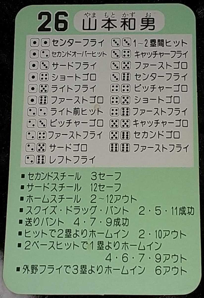タカラプロ野球カードゲーム昭和57年度広島東洋カープ 山本和男の