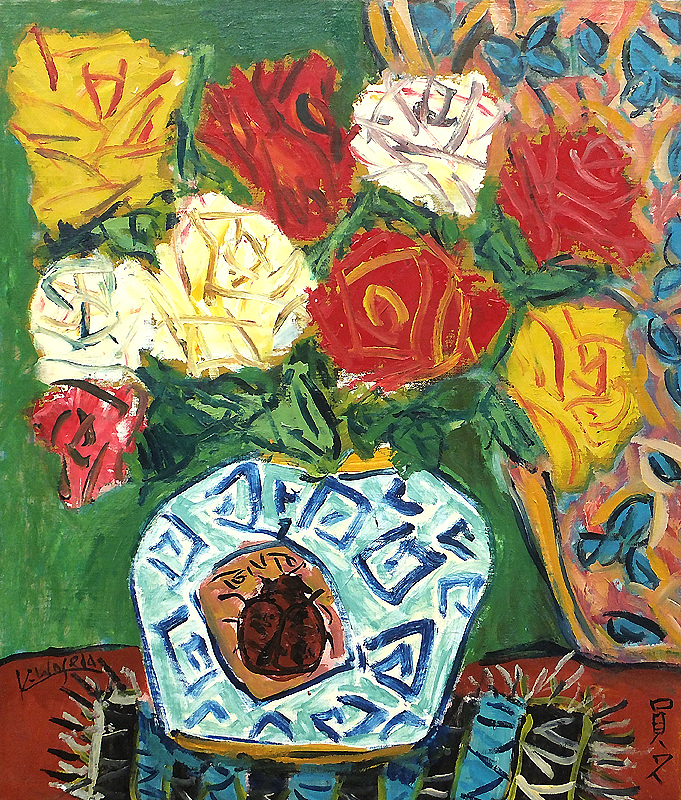 をみなえし』 油彩肉筆画 大澤扶二子□ 油彩画 □F30号