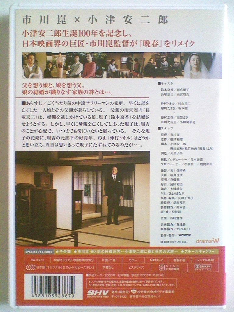 中古dvd 娘の結婚 鈴木京香 長塚京三 仲村トオル 緒川たまき 藤村志保 市川崑 の落札情報詳細 ヤフオク落札価格情報 オークフリー スマートフォン版