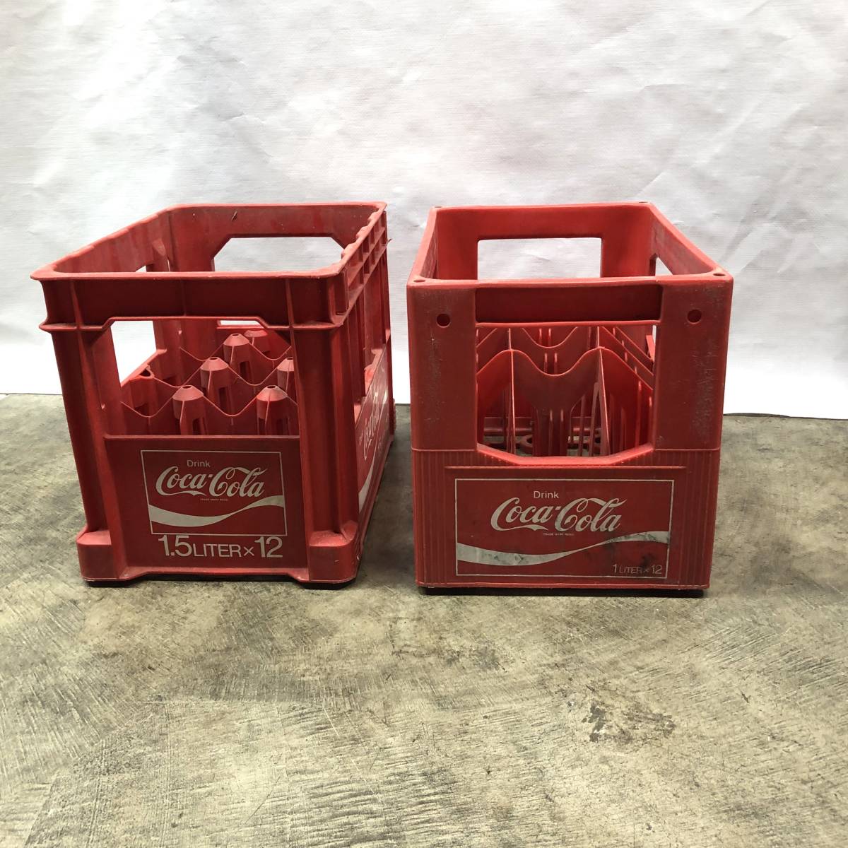 2点セット コカ・コーラ瓶ケース プラスチックケース 瓶ケース 赤