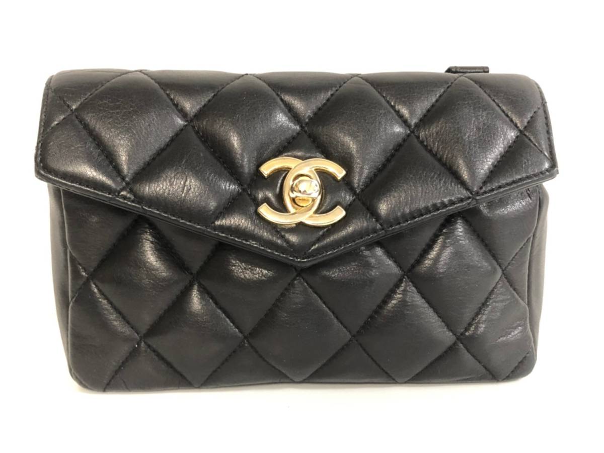 1円~ 中古品 ※ベルトなし シャネル CHANEL ウエストバッグ ウエスト 日本店舗 マトラッセウェストバッグ ポーチ CHANEL ショルダーバッグ