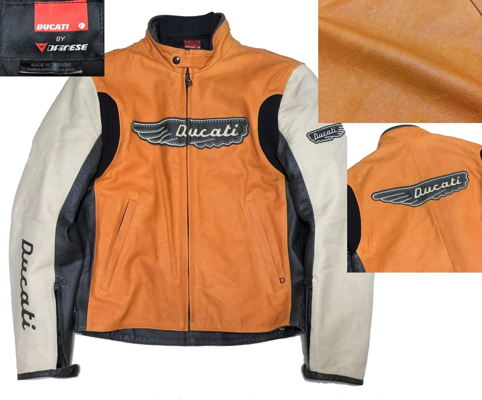 ドゥカティ　ダイネーゼ　ライダースジャケット　48 DUCATI by DAiNESE ドゥカティ ダイネーゼ 牛革 アンティーク加工