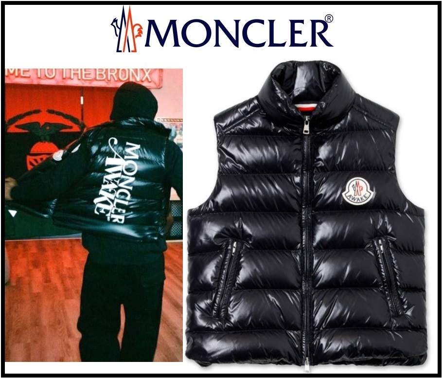 MONCLER モンクレール AWAKE NY ジーニアス ダウンベスト MONCLER - 美品 AWAKE モンクレール ジーニアス ビッグ ロゴ