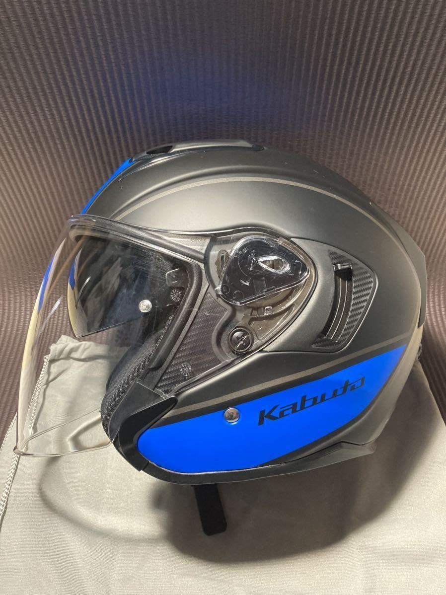 Kabuto EXCEEDジェットヘルメット ブラック・ブルー Kabuto EXCEEDジェットヘルメット ブラック・ブルー