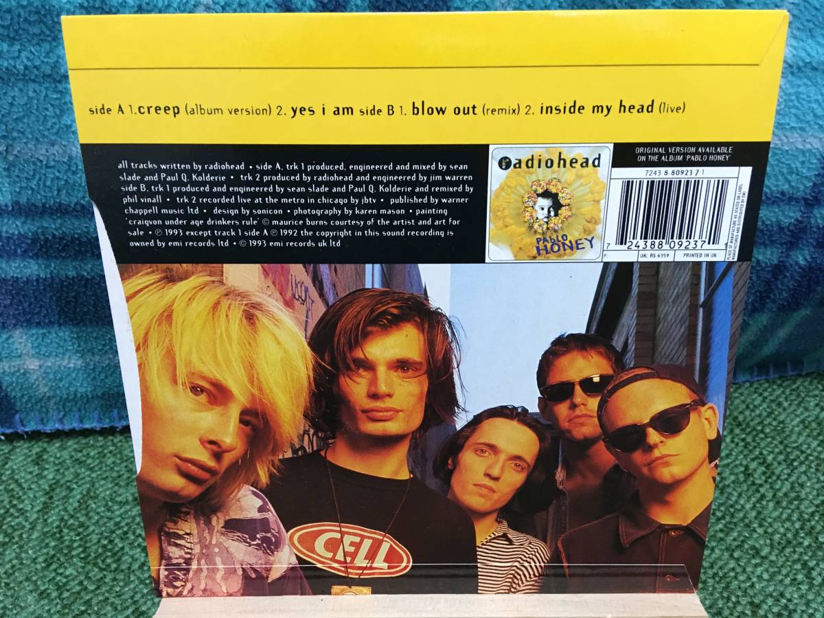 7インチ】RADIOHEAD ☆ Creep 4曲入りEP 93年 UK Parlophone 英国盤 激