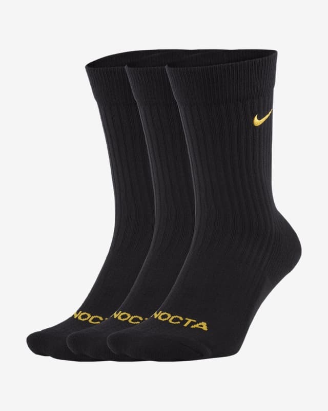 新品】【Mサイズ】 NIKE × DRAKE NOCTA Sock 3Pack Black&Gold 新品未