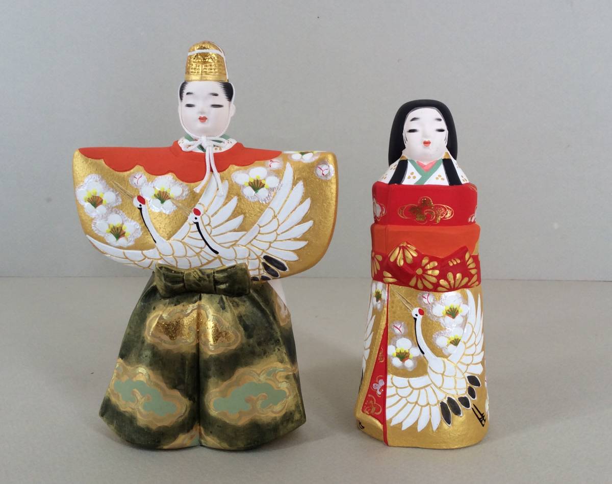 「祝鶴」＊博多人形・お雛様　「小副川　祐二 作」 お雛様 博多人形 雛人形 祝鶴 （小副川 祐二 ）作