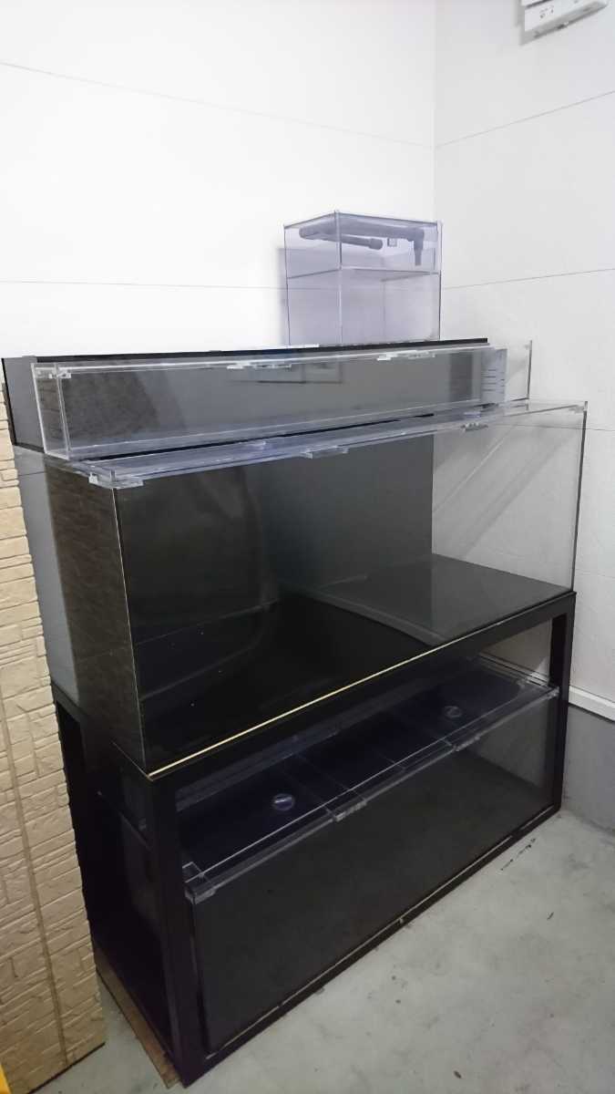 引き取り限定 1500 600 600 1380 600 450 2段水槽セット オリジナル上部フィルター付き の落札情報詳細 ヤフオク落札価格情報 オークフリー スマートフォン版