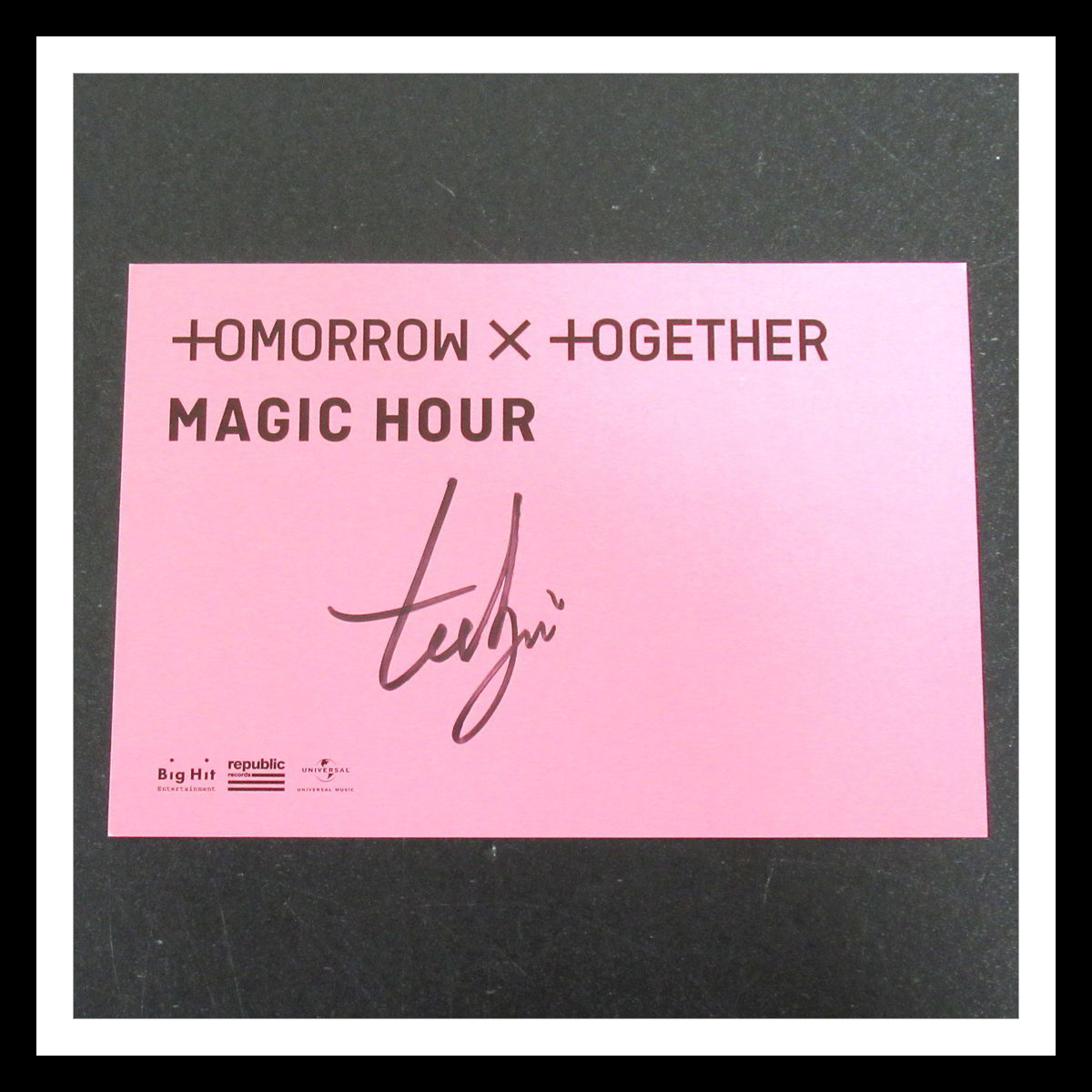 TOMORROW X TOGETHER テヒョン直筆サイン 日本デビューイベント
