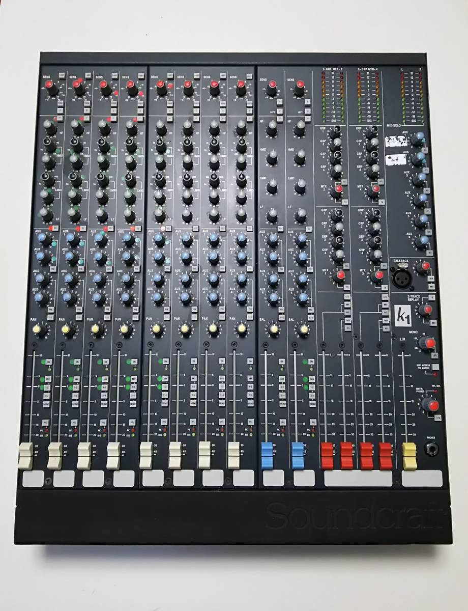 Soundcraft K1 8chミキサー Made In England ブリティッシュミキサーの雄、果てしなく音楽的なEQ の落札情報詳細
