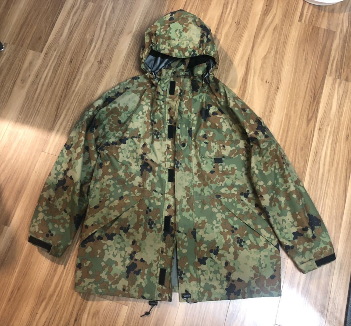【ごんた】自衛隊　迷彩　ゴアテックス雨衣　サイズL 1円 陸上 自衛隊 ゴアテックス レインコート 雨具 雨衣 L L