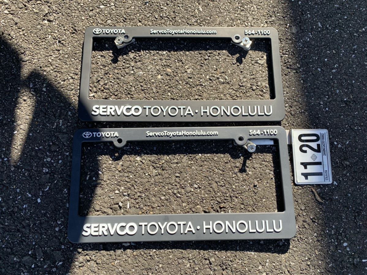 SERVCO TOYOTA HONOLULU ライセンスフレームセット HDM USDM HAWAII