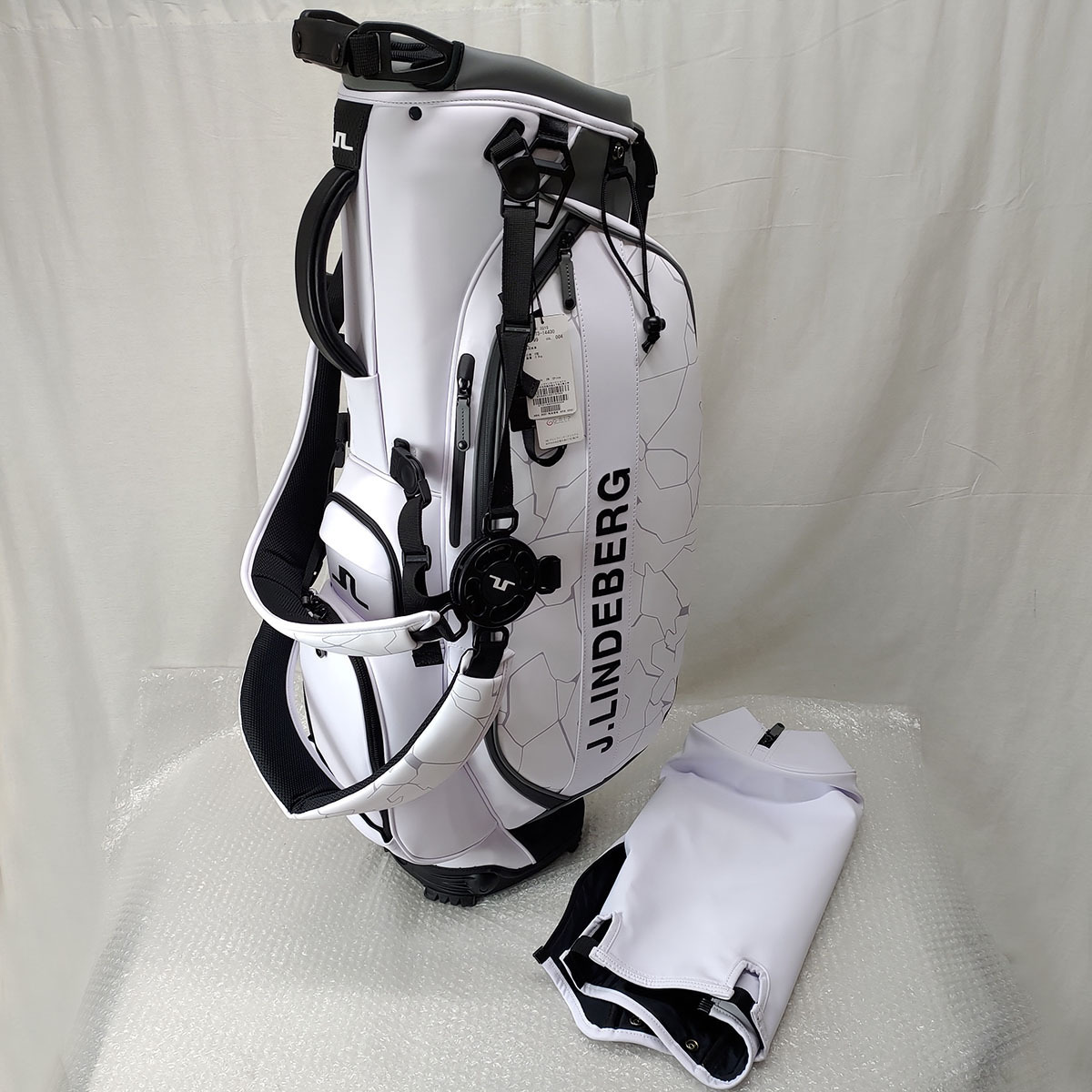 ジェイリンドバーグJLINDEBERG コラボ キャディバッグ 白黒 ジェイ