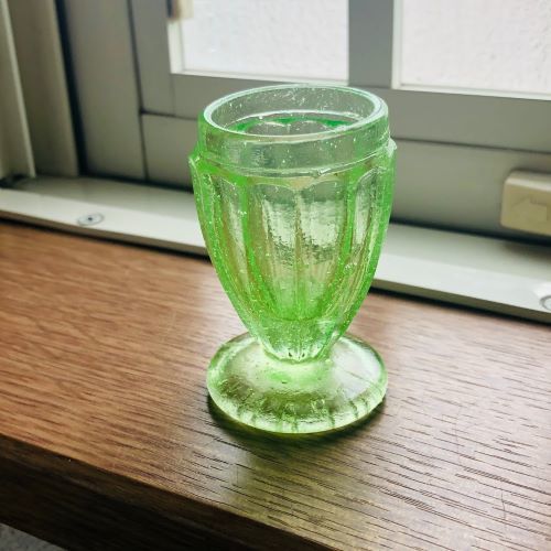大正～昭和初期 ウランガラス 珍品 ペロペロ 大ぺろ ままごと 脚付き