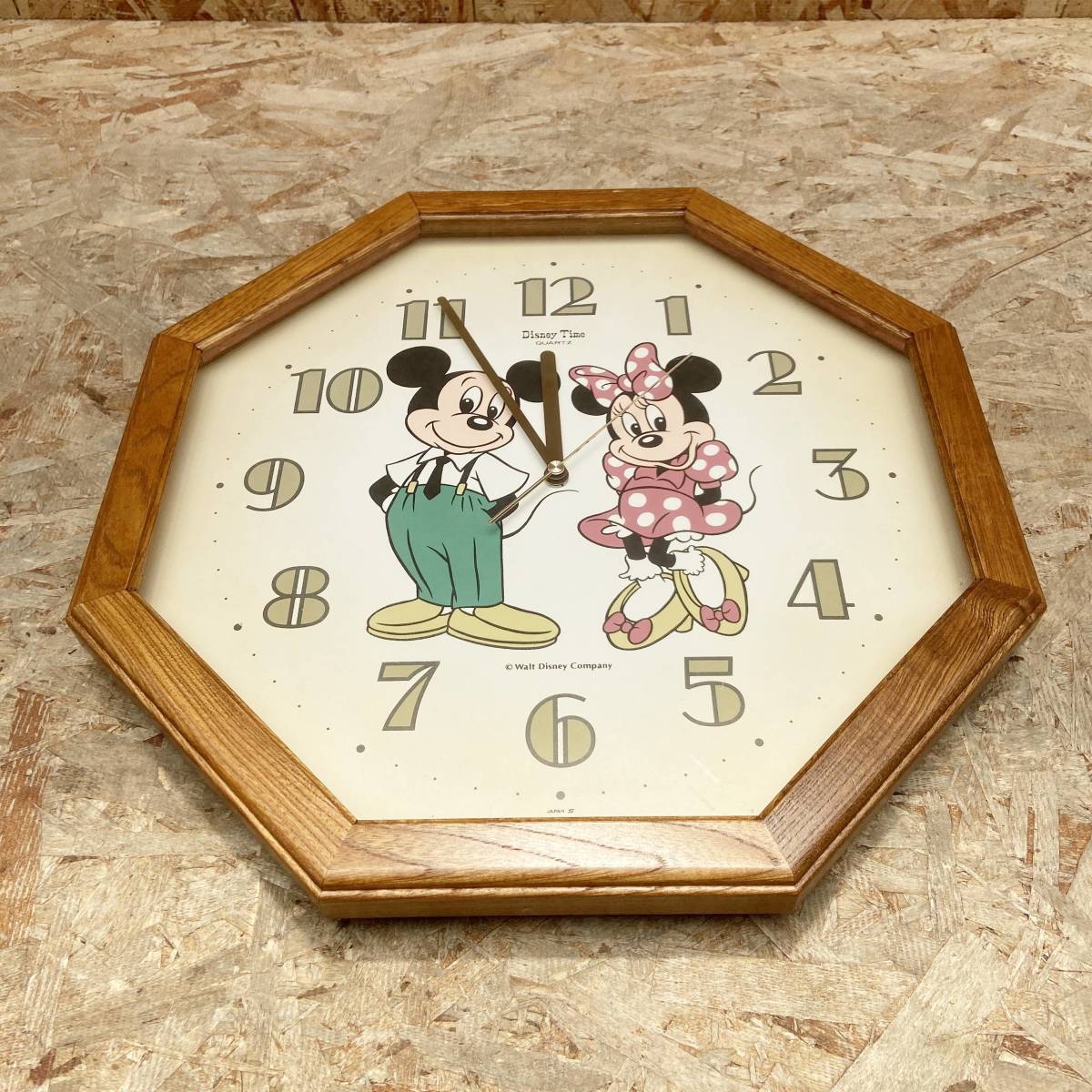 ミッキーマウス 八角形掛け時計 甲MJ12652 動作品 壁掛け時計 ディズニー レトロ ビンテージ FW646B 八