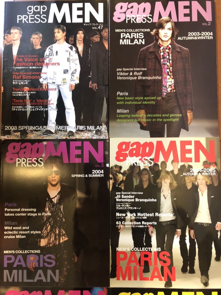 ディオールオム DIOR HOMME gap PRESS MEN 2003 SS ～ 2007-08 AW 10冊