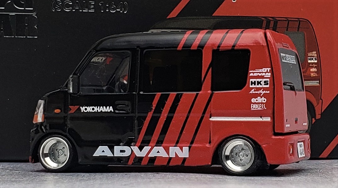 新品】1/64 スズキ エブリィ改 アドバンカラー SSRマークⅠ アルミ製