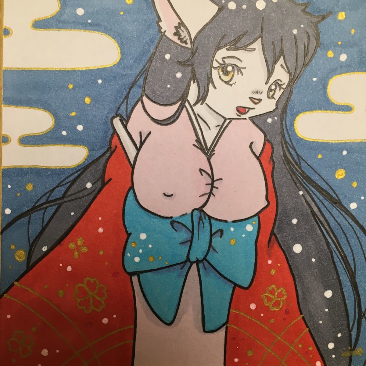 新品 手描きイラスト 創作 メスケモ 獣人 白猫娘 和風 の落札情報詳細 ヤフオク落札価格情報 オークフリー スマートフォン版