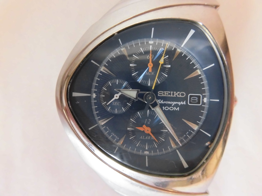 電池新品！ SEIKO セイコー クロノグラフ 7T62-0GH0 クォーツ 稼働品 