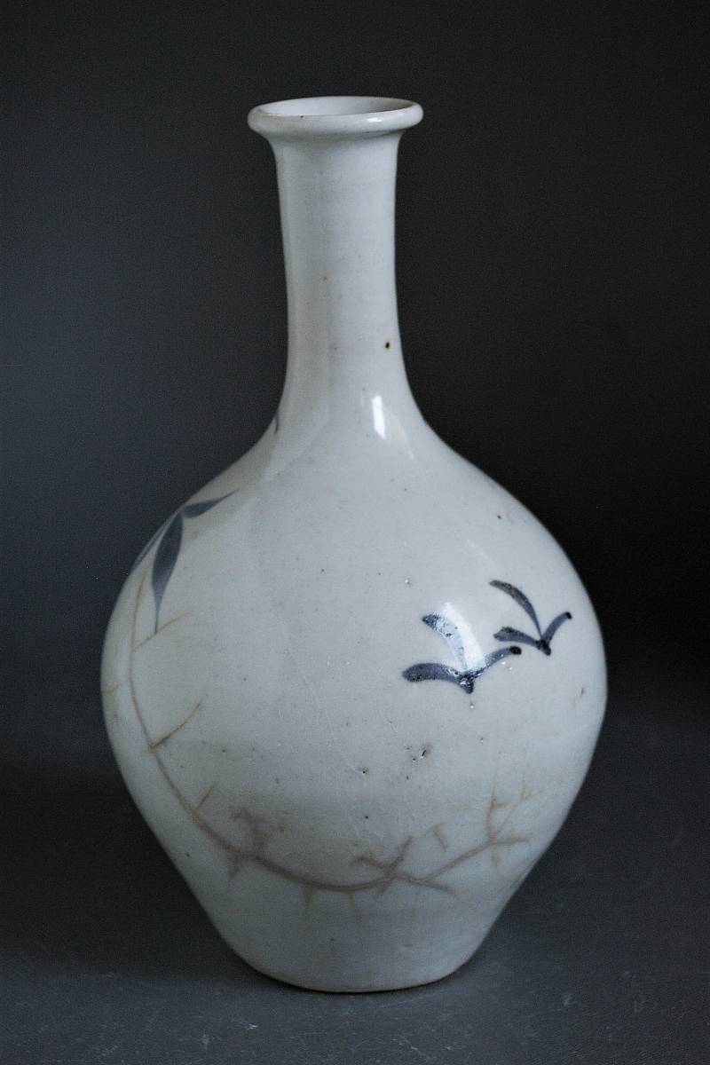 古い徳利  パイナップル □織□古伊万里 初期型 パイナップル（蘇鉄）紋 染付徳利