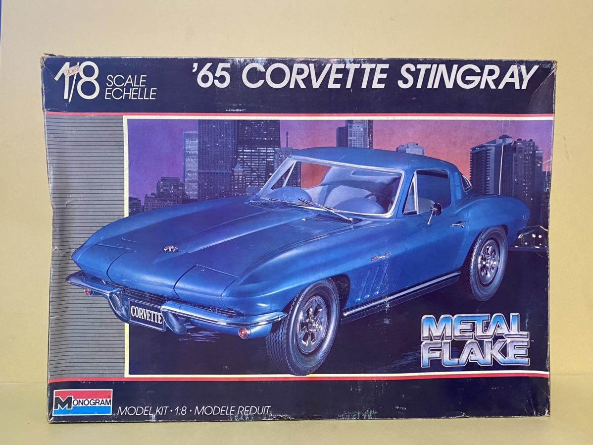 MONOGRAM 1/8 シボレー コルベット スティングレー ブルー(新品 MONOGRAM 1/8 シボレー コルベット スティングレー ブルー(新品