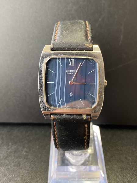 稼働品 SEIKO/セイコー 6020-5280 ネイビー文字盤 2針 レザー/ネイビー