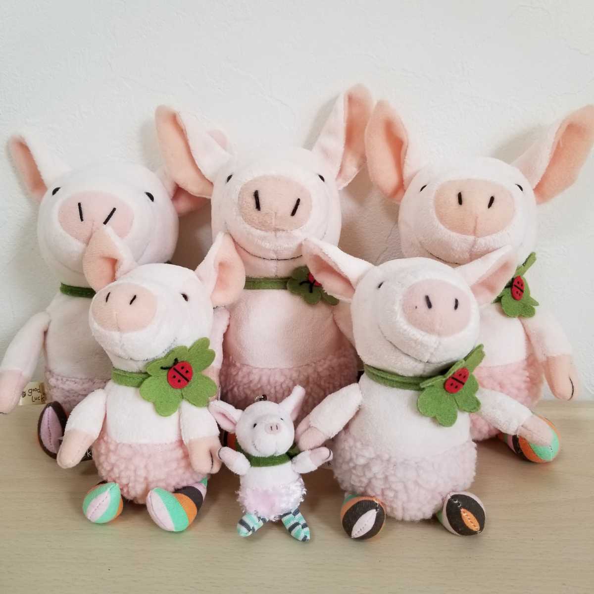 グッドラック　good luck　ぬいぐるみ　5個セット goodluck ぬいぐるみ 6点セット ぶた グッドラック ブタの落札