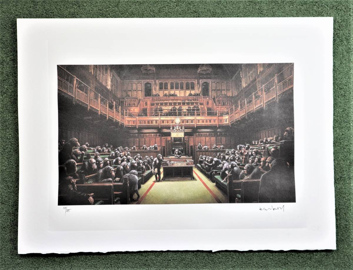 未使用】バンクシー Banksy (Monkey Parliament) 猿の国会議事堂☆限定 